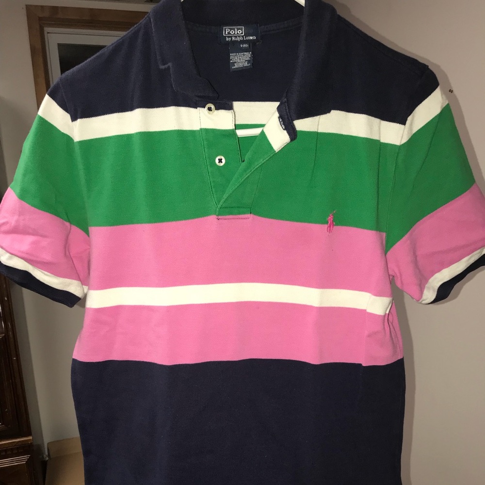 Multi colored Polo shirt slight damage